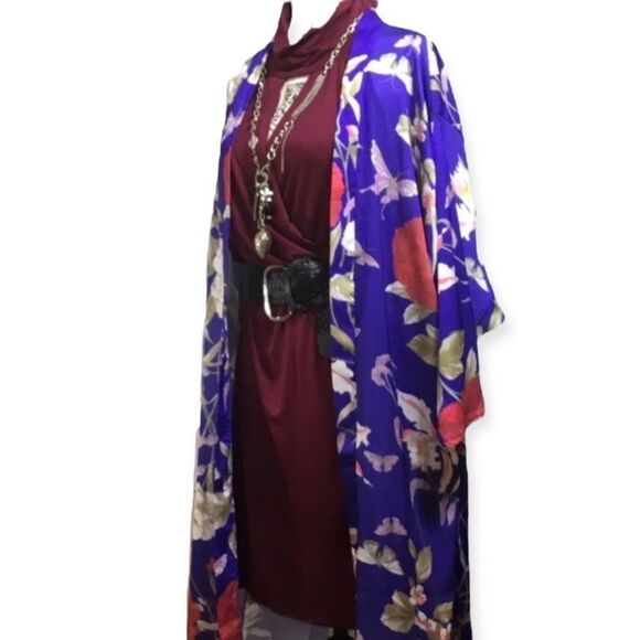 High Collar Cut Out Open ShoulderThree Quarter Sleeve Halter Dress NEW - Picture 3 of 4